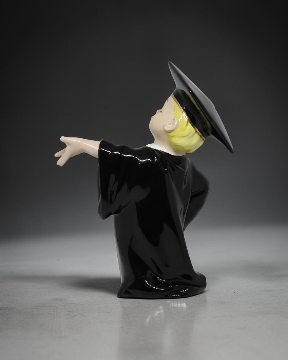 Lenci - Young Lawyer Figurine In Polychrome Ceramic - Italy, 1930s-photo-2